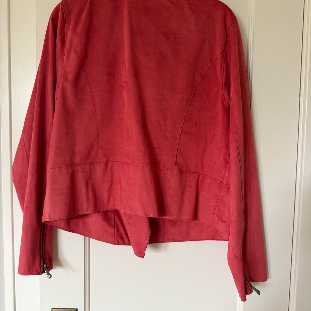 Hutch Coral Red Women's Moto Jacket - Picture 3 of 3